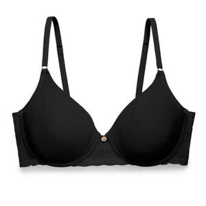 Natori Bliss Perfection Contour Stretch Underwire Bra Black 36D - NWT